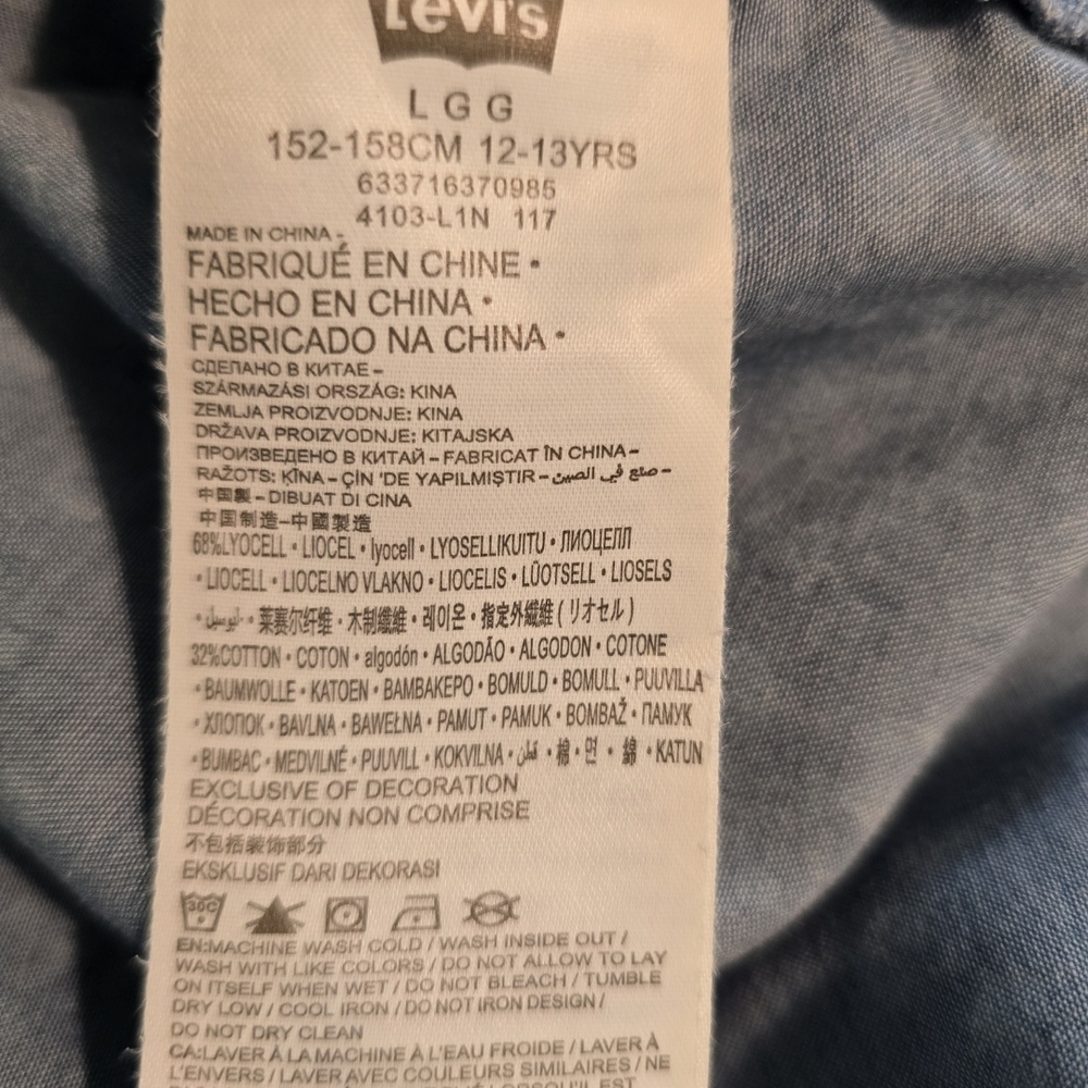 Levi's Blue Floral Denim Dress - Picture 6 of 6